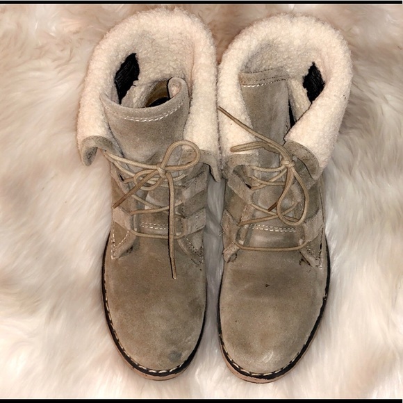 Skechers | Shoes | Skechers Womens Size 55 On The Go City 2  SKECHERS Olive Suede Fur Lined Bootie